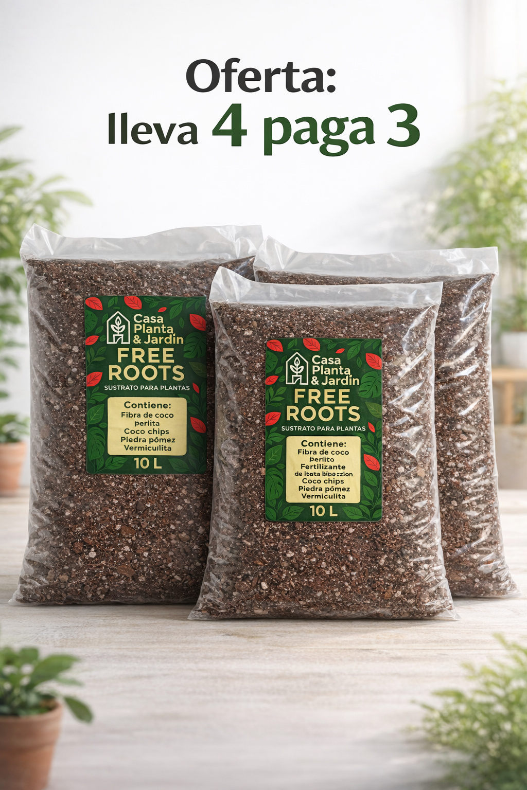FreeRoots - Sustrato para Plantas de Interior